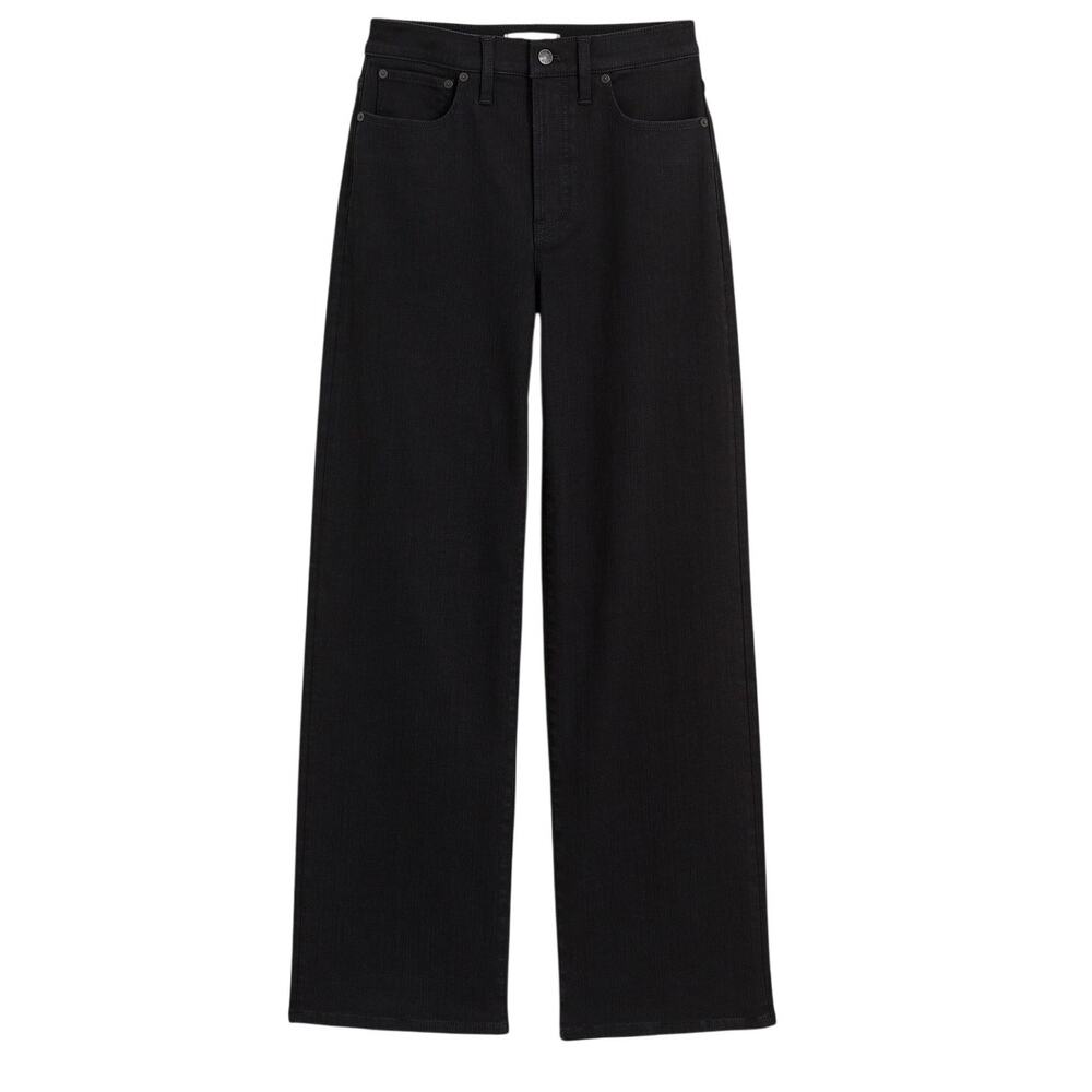 Madewell Tall Black Perfect Vintage Wide Leg Denim Jeans Size T 25